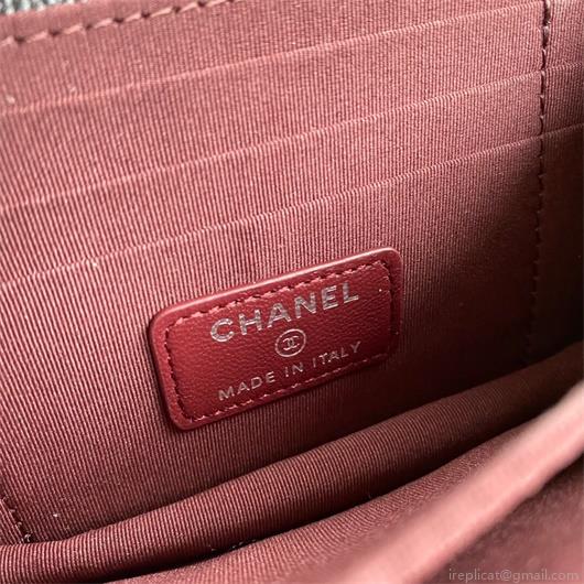 Chanel AP1649 Mini Wallet on Chain Grained Calfskin Black