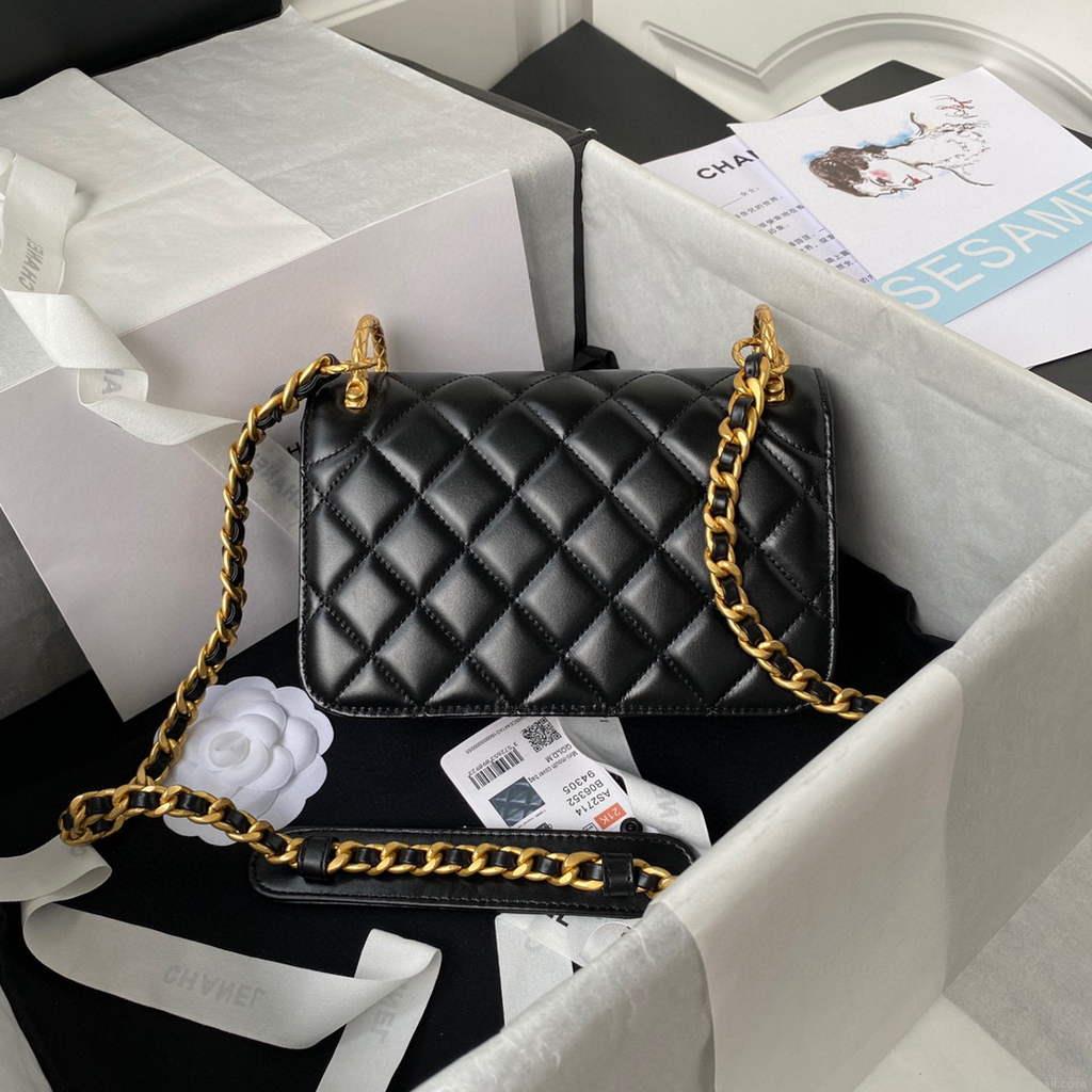 Chanel AS2714 Chanel Crossbody Bag Calfskin Black