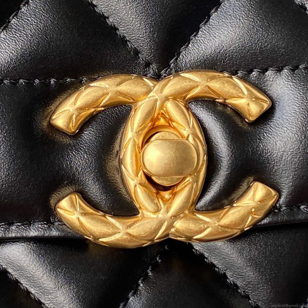 Chanel AS2714 Chanel Crossbody Bag Calfskin Black
