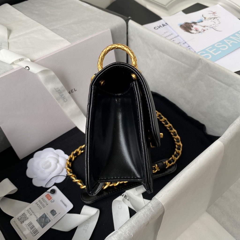 Chanel AS2714 Chanel Crossbody Bag Calfskin Black