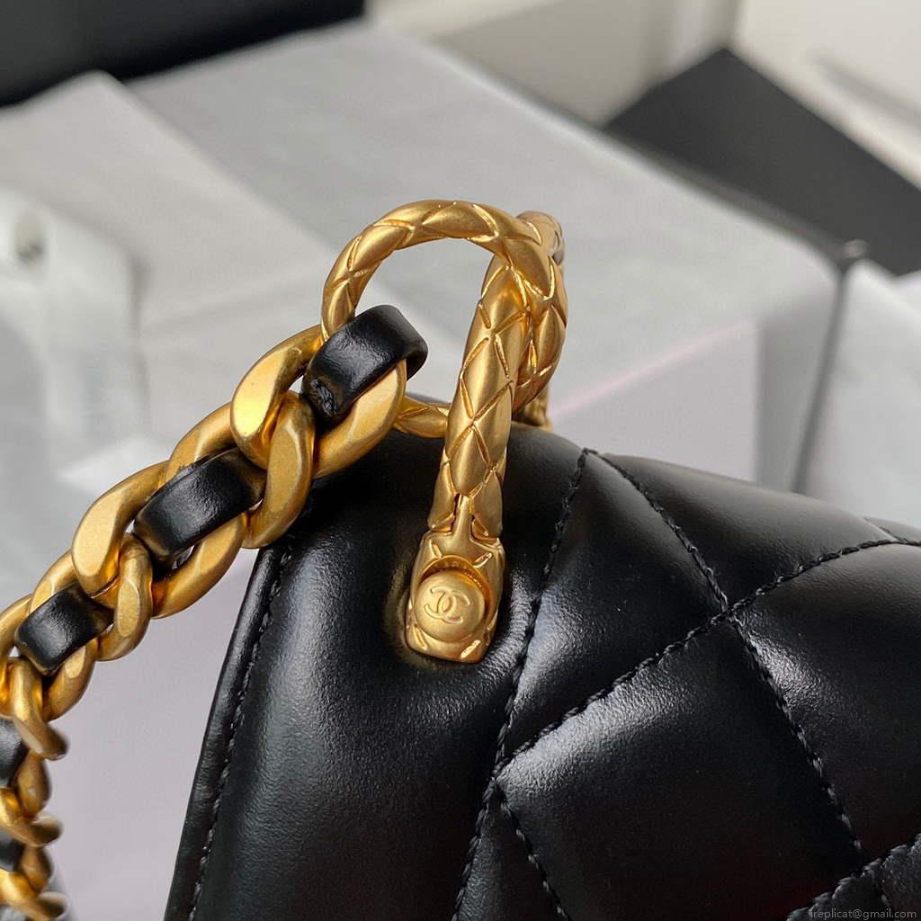 Chanel AS2714 Chanel Crossbody Bag Calfskin Black