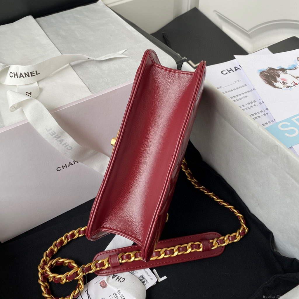 Chanel AS2714 Chanel Crossbody Bag Calfskin Red