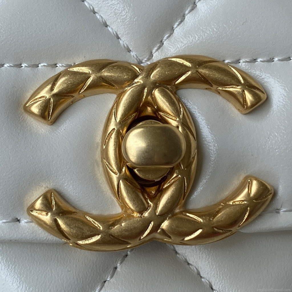 Chanel AS2714 Chanel Crossbody Bag Calfskin White