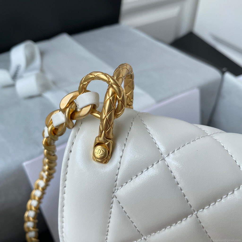 Chanel AS2714 Chanel Crossbody Bag Calfskin White