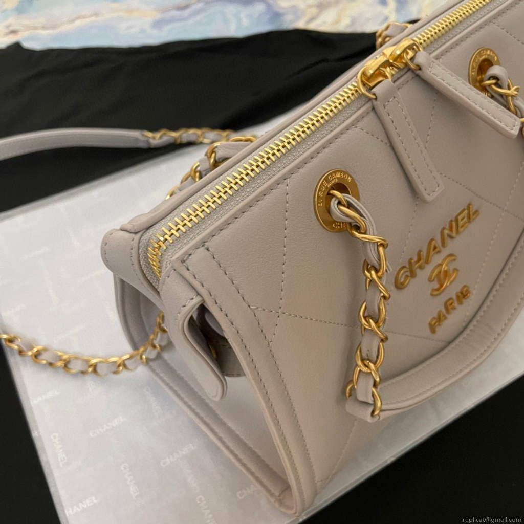 Chanel AS2749 Small Bowling Bag gray