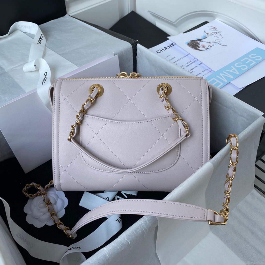 Chanel AS2749 Small Bowling Bag light pink