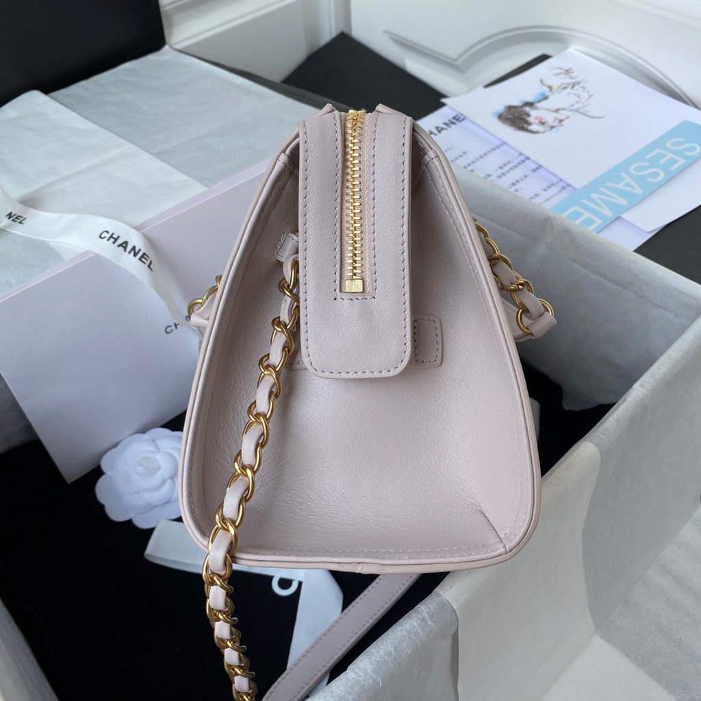 Chanel AS2749 Small Bowling Bag light pink