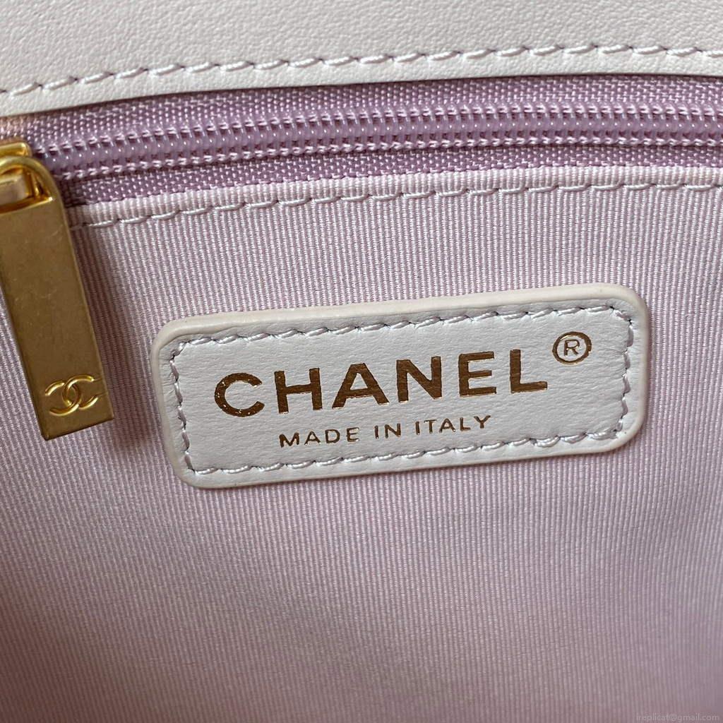 Chanel AS2749 Small Bowling Bag light pink