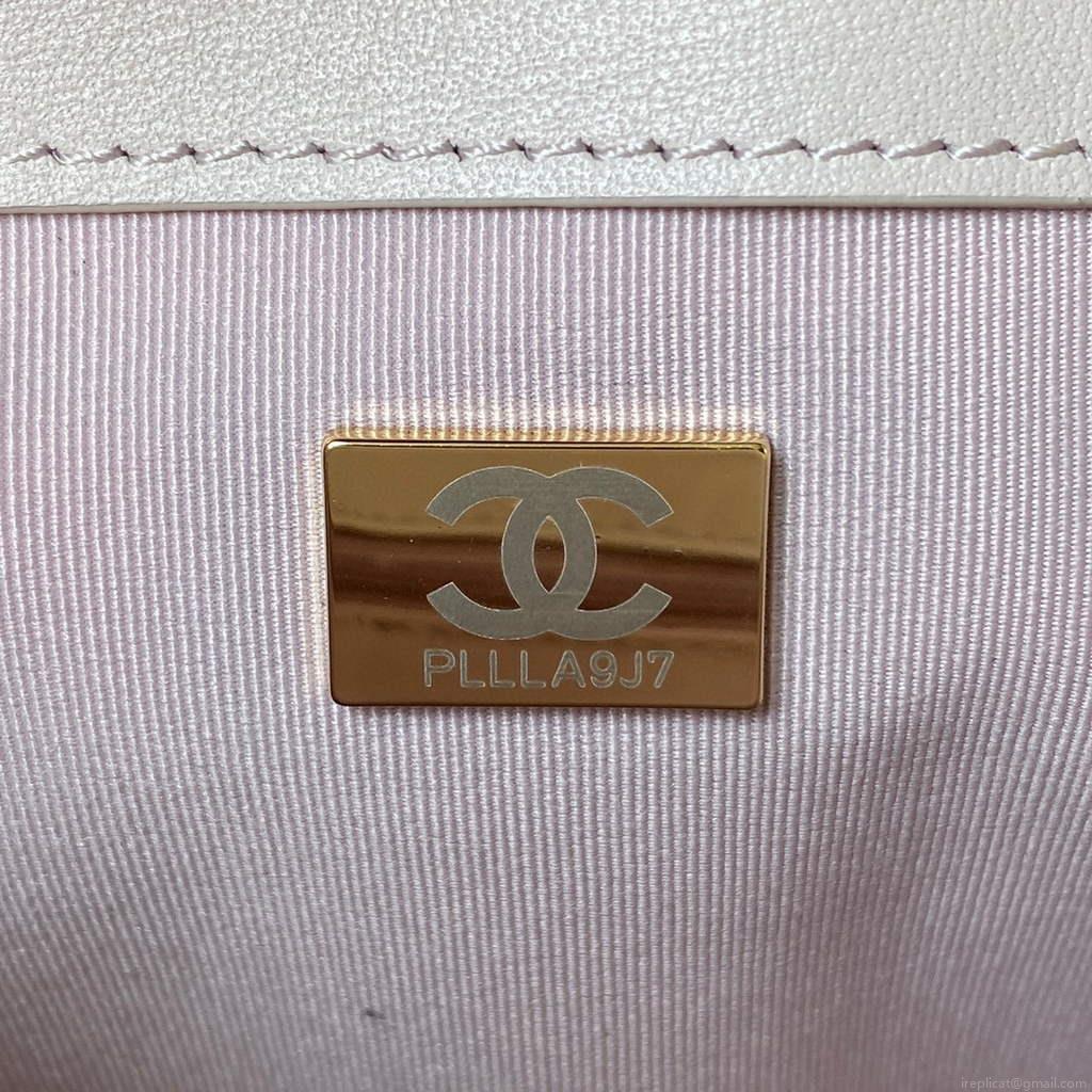 Chanel AS2749 Small Bowling Bag light pink