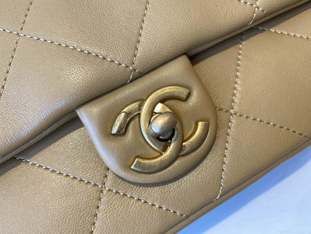 Chanel AS1466 Chanel Brown small flap Bag Lambskin B02345