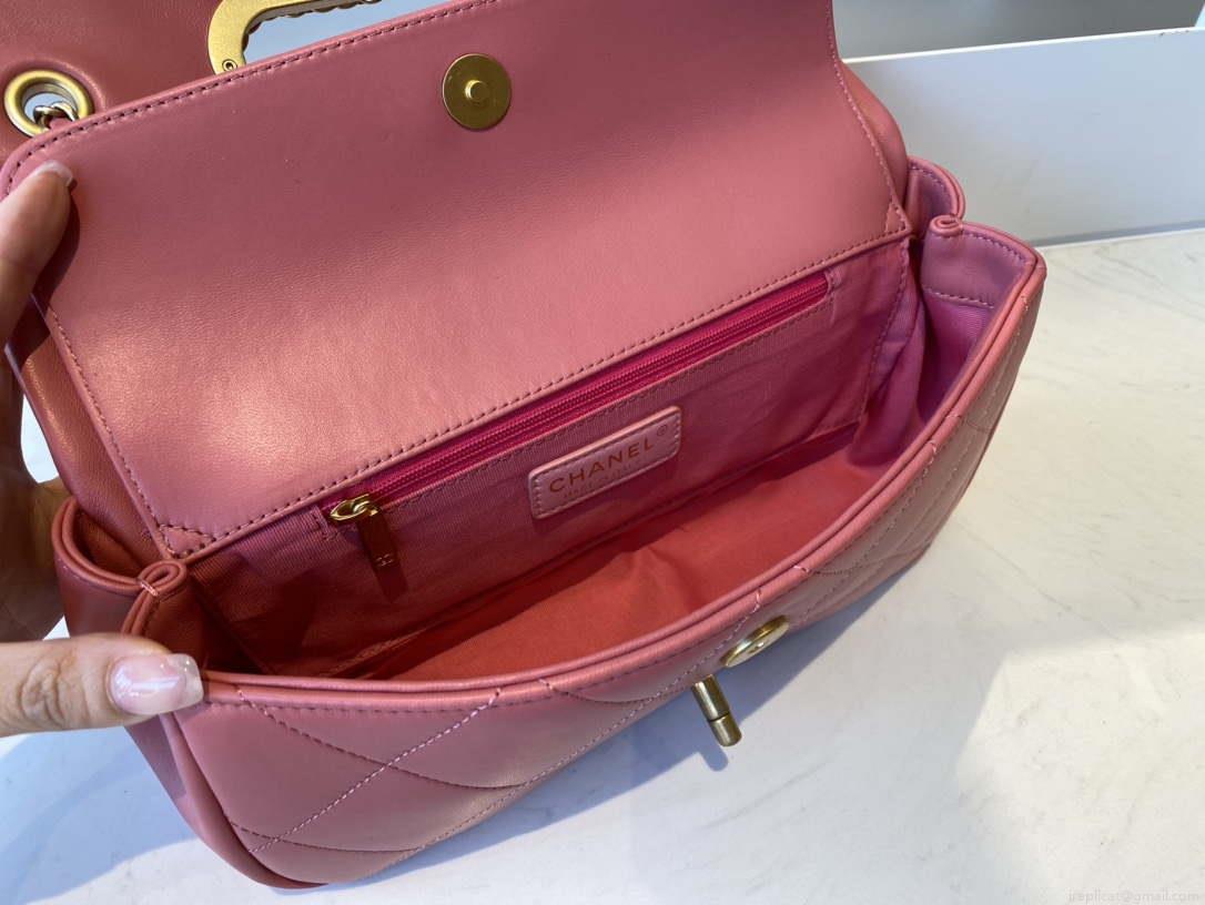 Chanel AS1466 Chanel Pink small flap Bag Lambskin B02345