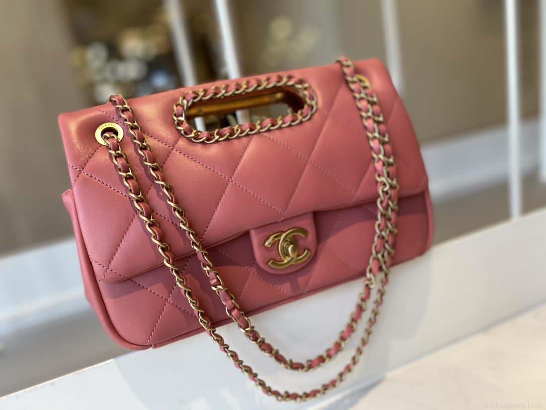 Chanel AS1466 Chanel Pink small flap Bag Lambskin B02345