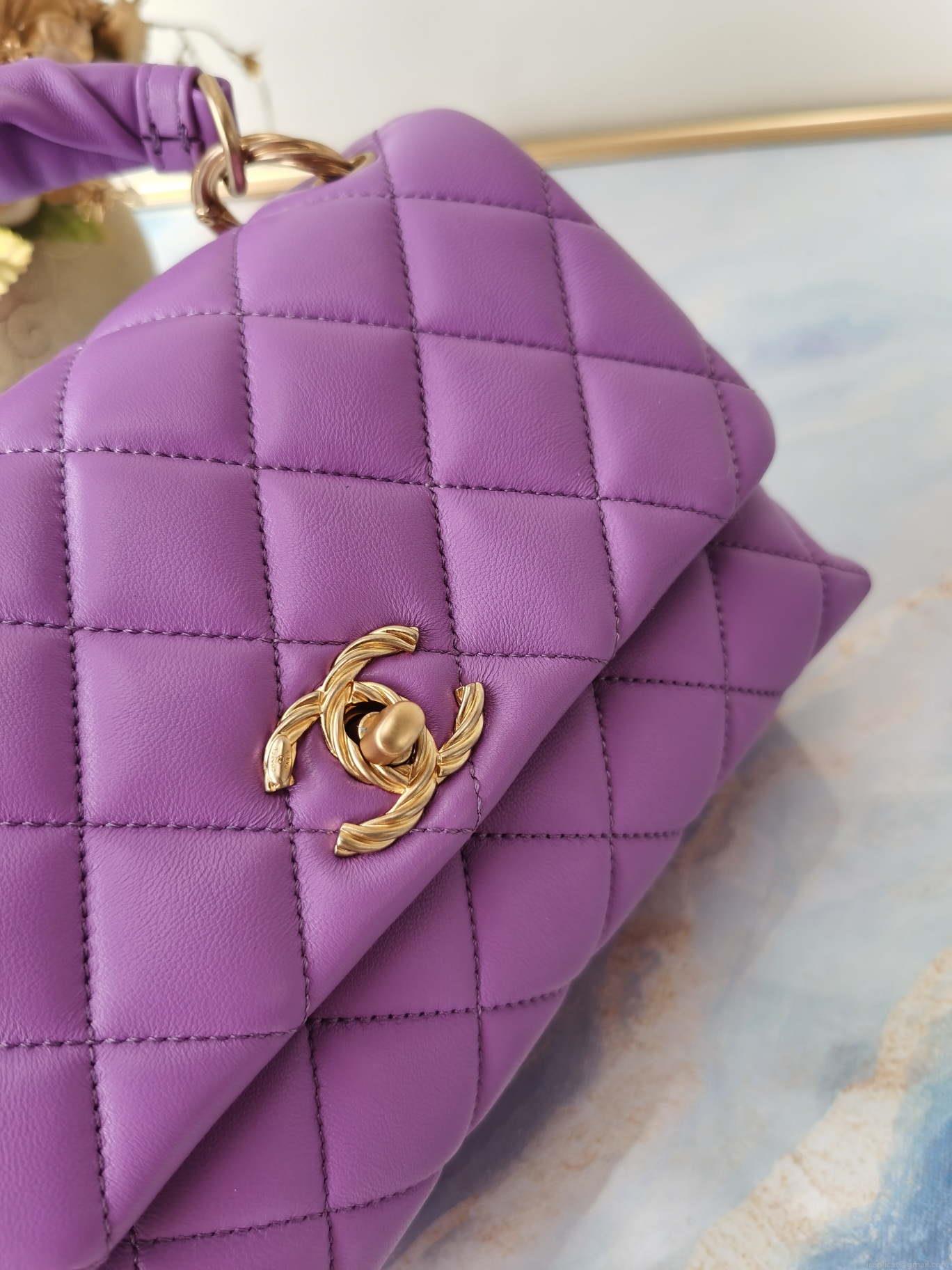 Chanel AS2044 Flap Original Lether Bag Purple