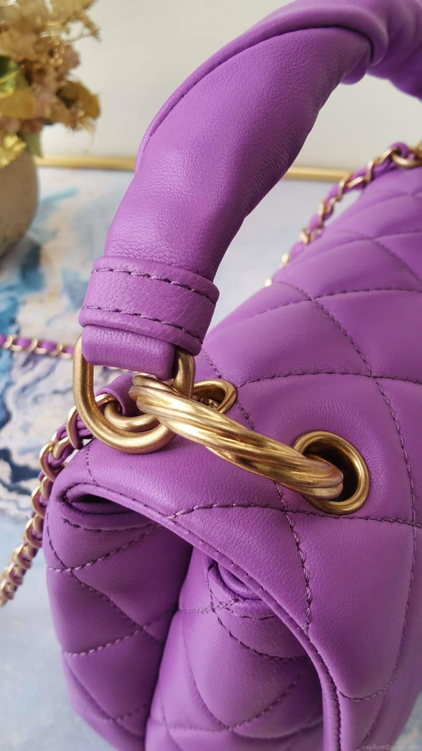 Chanel AS2044 Flap Original Lether Bag Purple