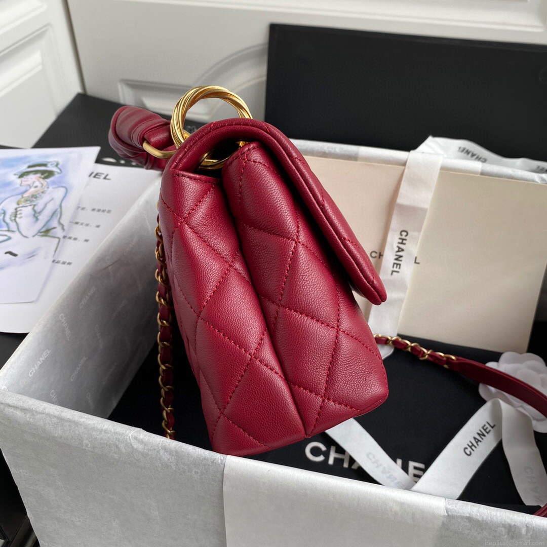 Chanel AS2044 Flap Original Lather Bag Red