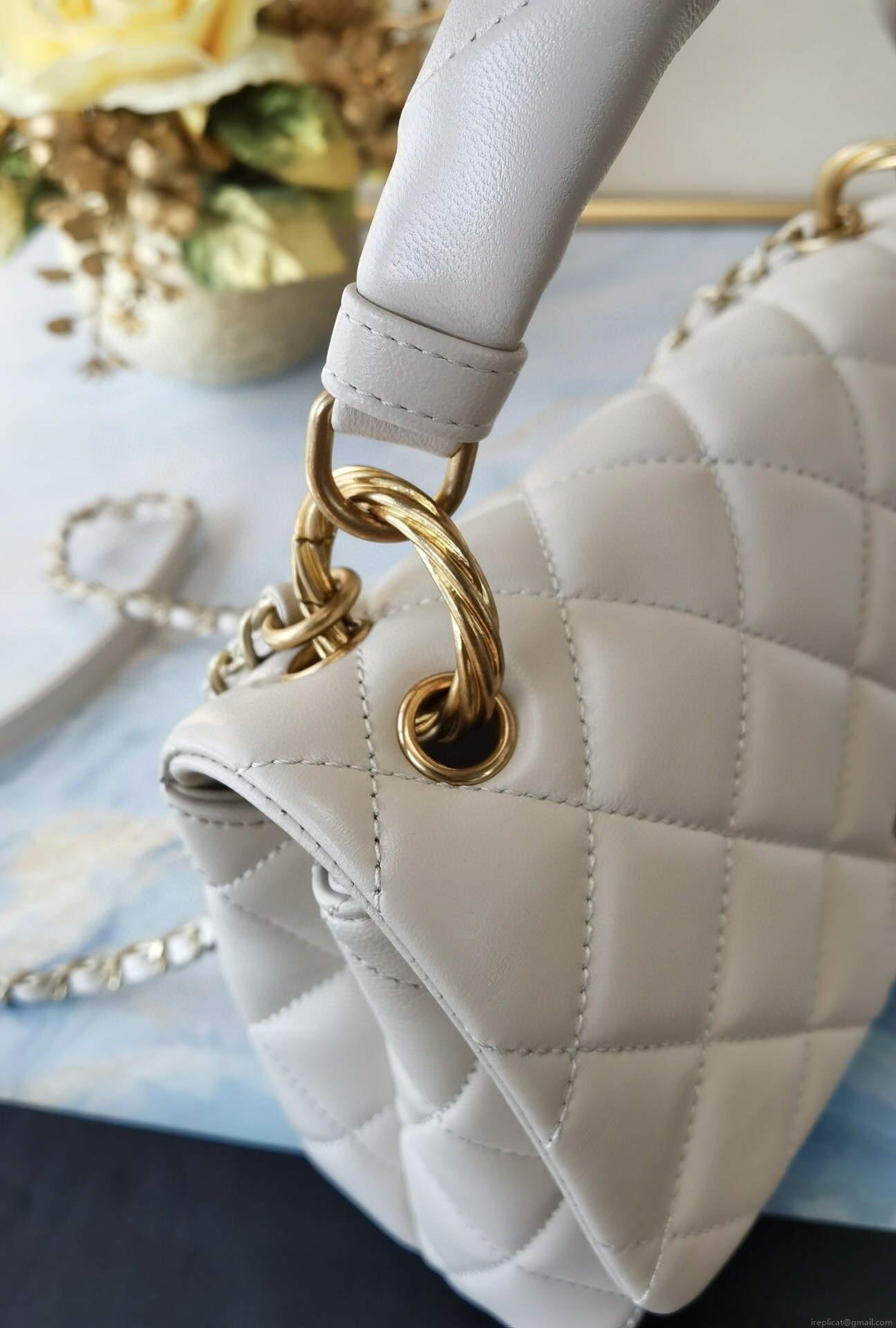 Chanel AS2044 Flap Original Lambskin Lether Bag White