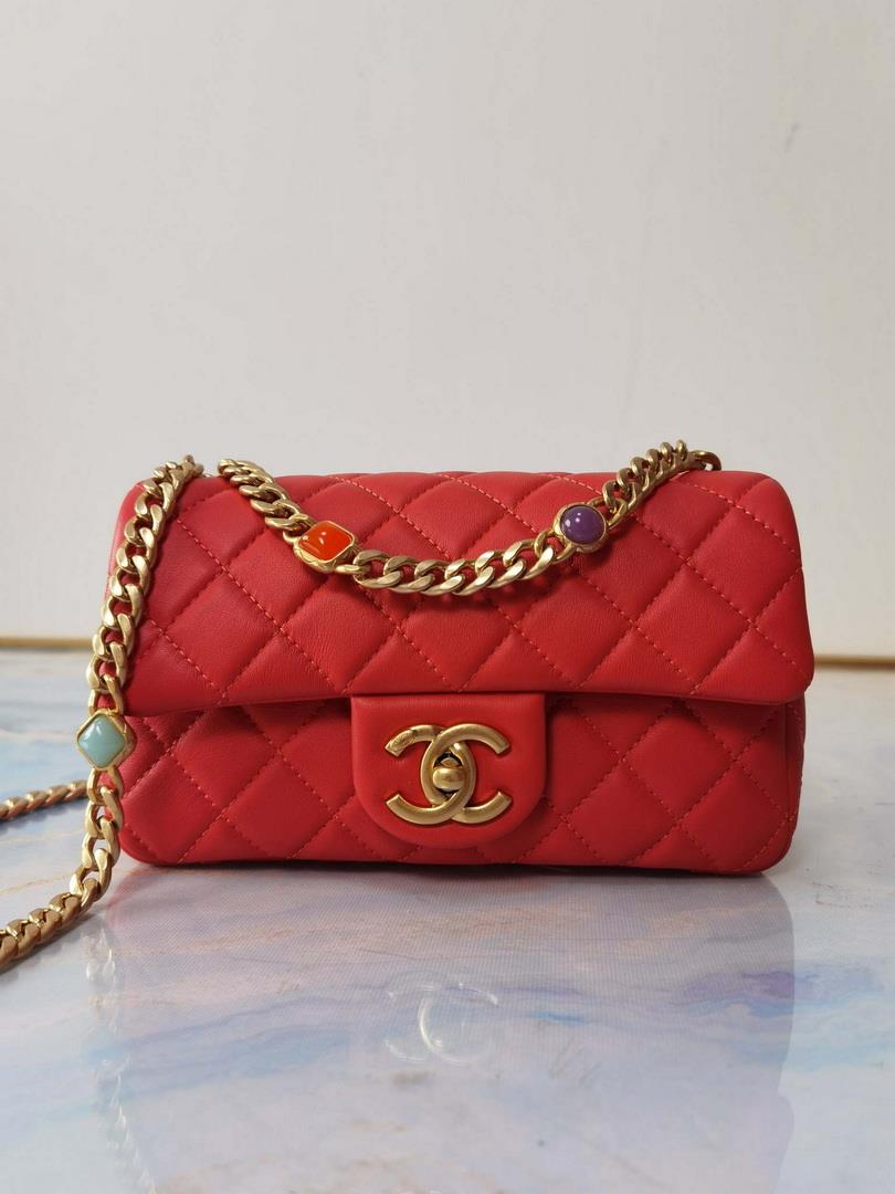 Chanel AS2380 Flap Bag Lambskin B05098 Red