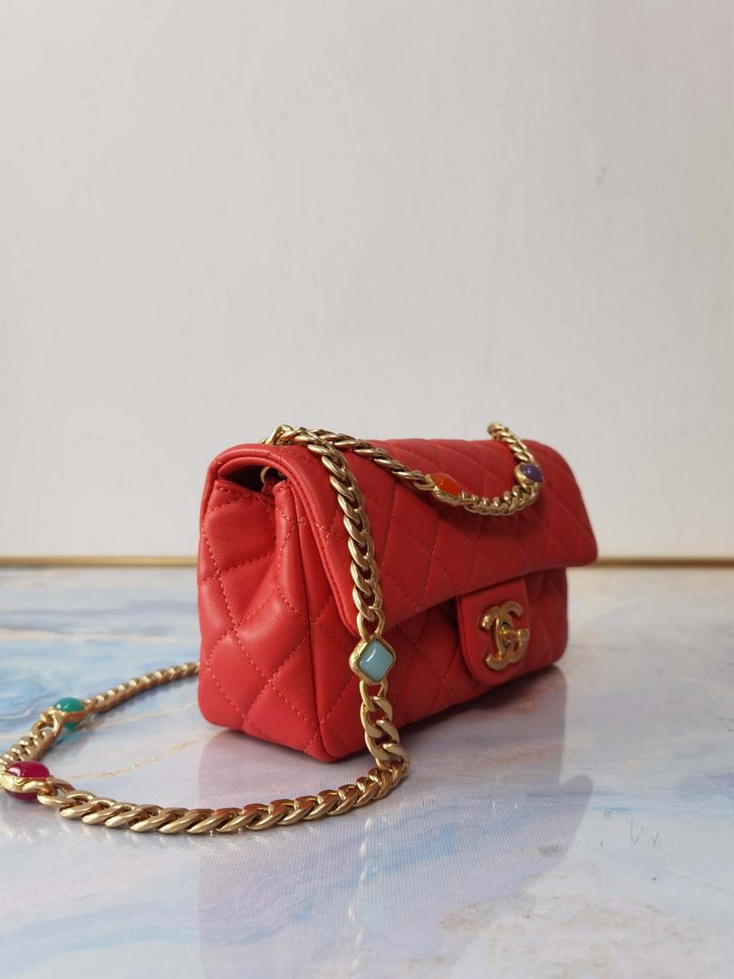 Chanel AS2380 Flap Bag Lambskin B05098 Red