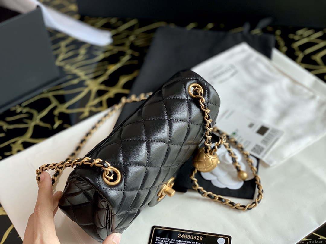 Chanel As1786 Flap Bag NA106 Shoulder Handbag B02916 Lambskin Black
