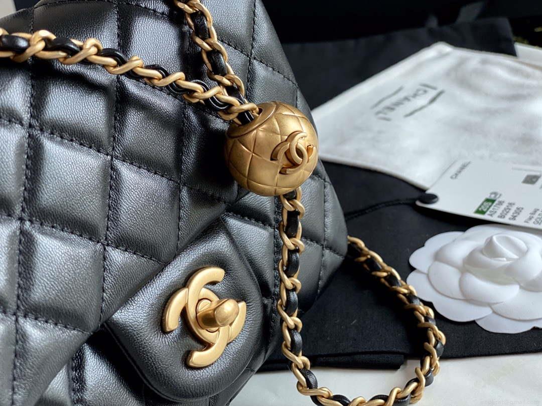 Chanel As1786 Flap Bag NA106 Shoulder Handbag B02916 Lambskin Black