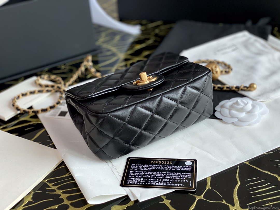 Chanel As1786 Flap Bag NA106 Shoulder Handbag B02916 Lambskin Black