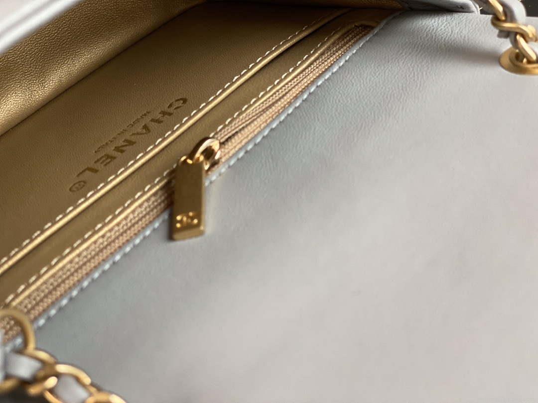 Chanel As1786 Flap Bag NA106 Shoulder Handbag B02916 Lambskin Gray