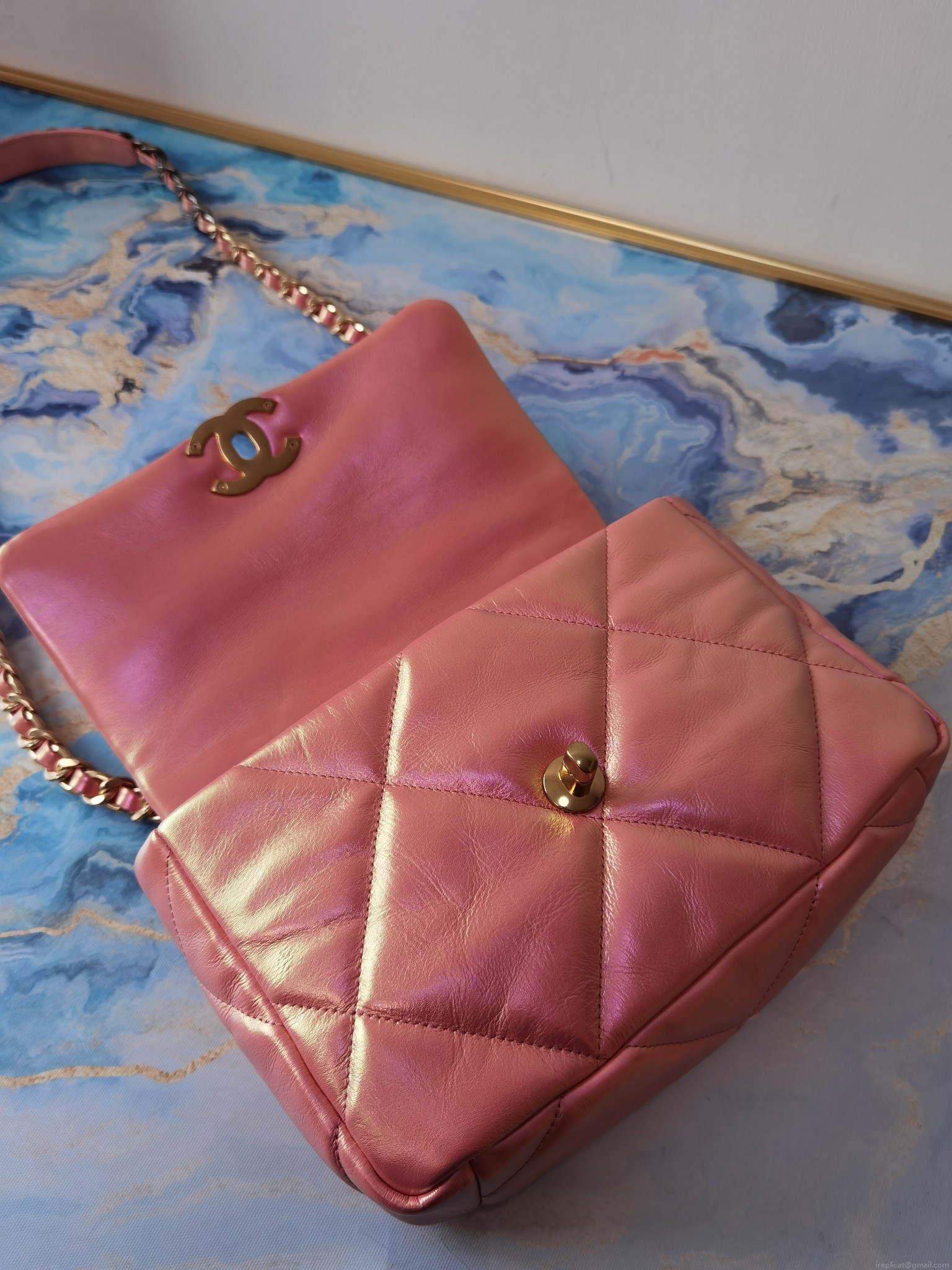 Chanel AS1160 Chanel 19 Flap B02511 N6512 Lambskin Bag Pink