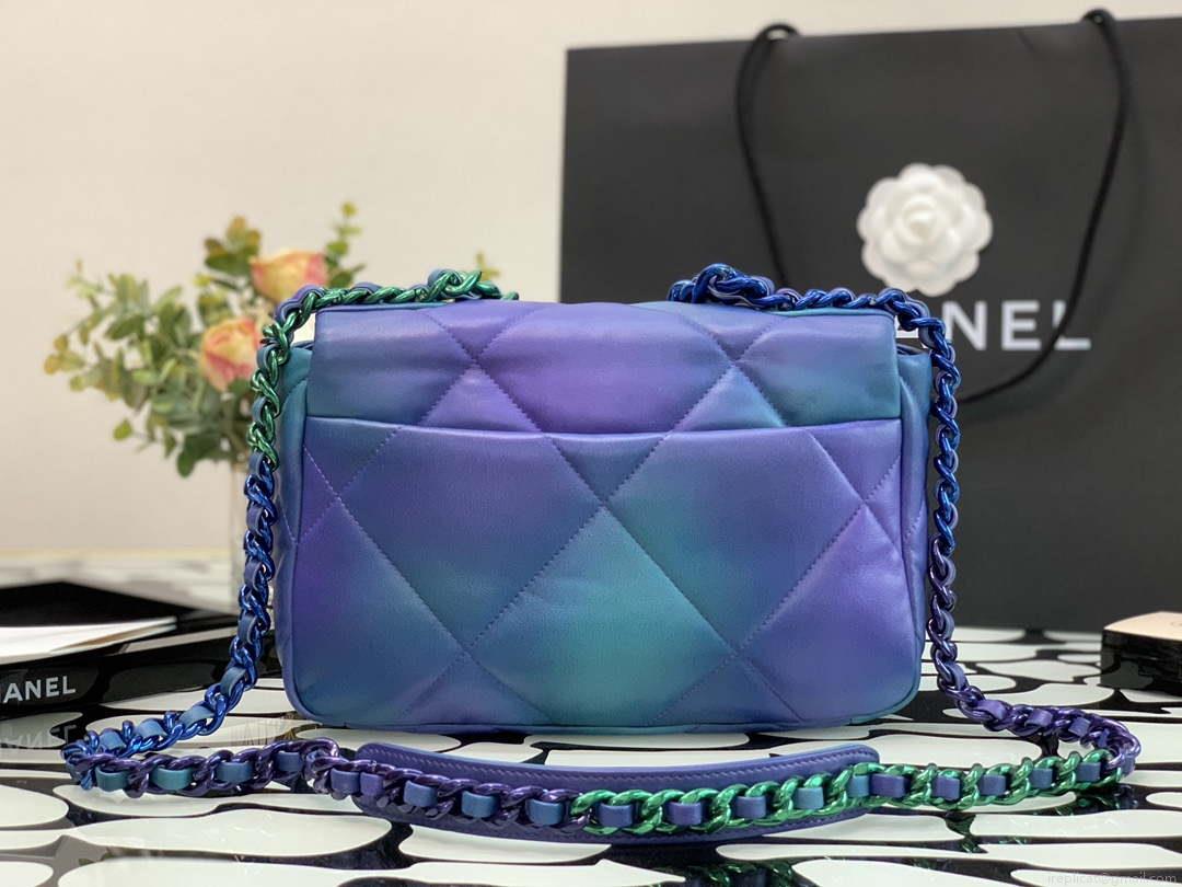 Chanel AS1160 Chanel 19 Flap B02511 N6512 Lambskin Bag Blue