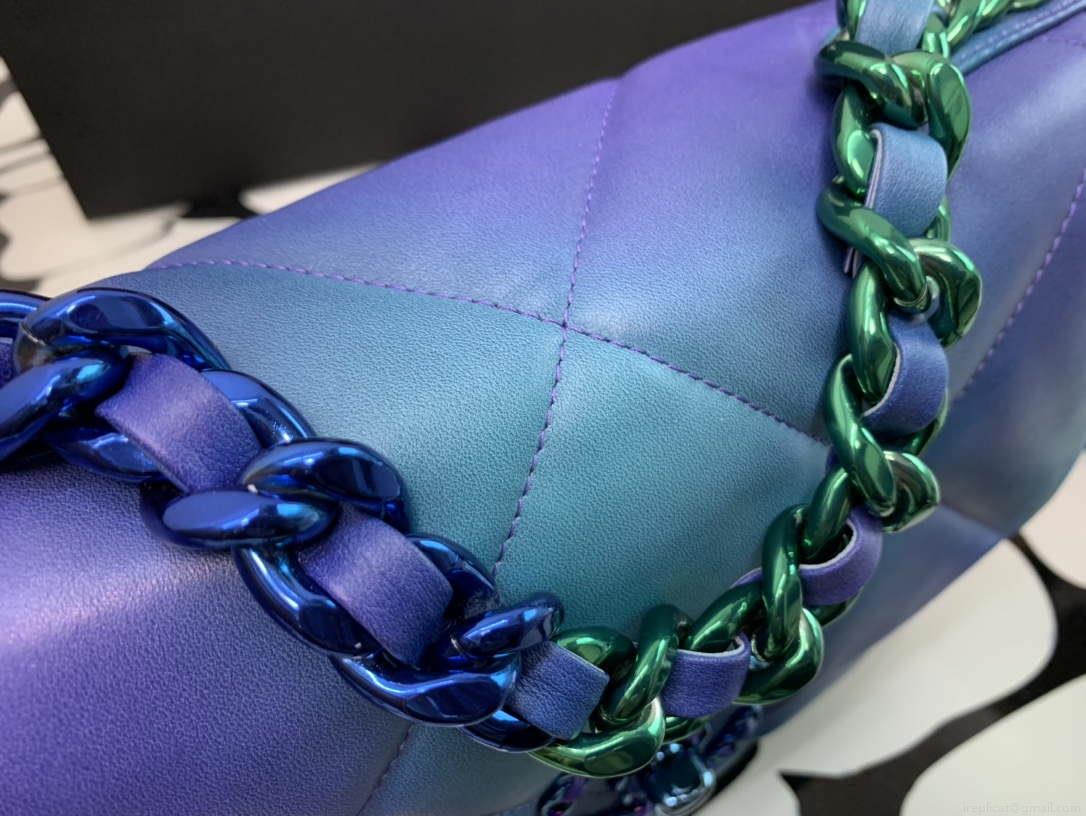 Chanel AS1160 Chanel 19 Flap B02511 N6512 Lambskin Bag Blue