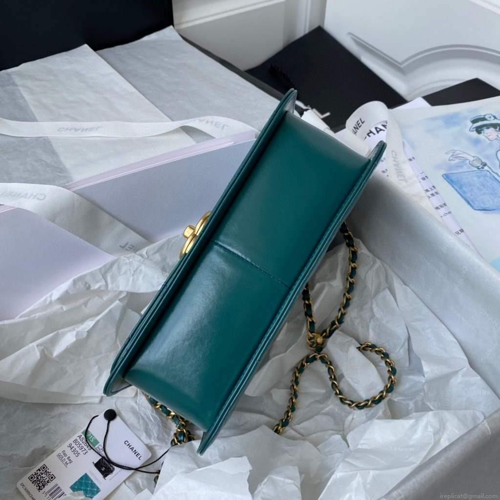 Chanel AS2649 Small Flap Bag Calfskin Green
