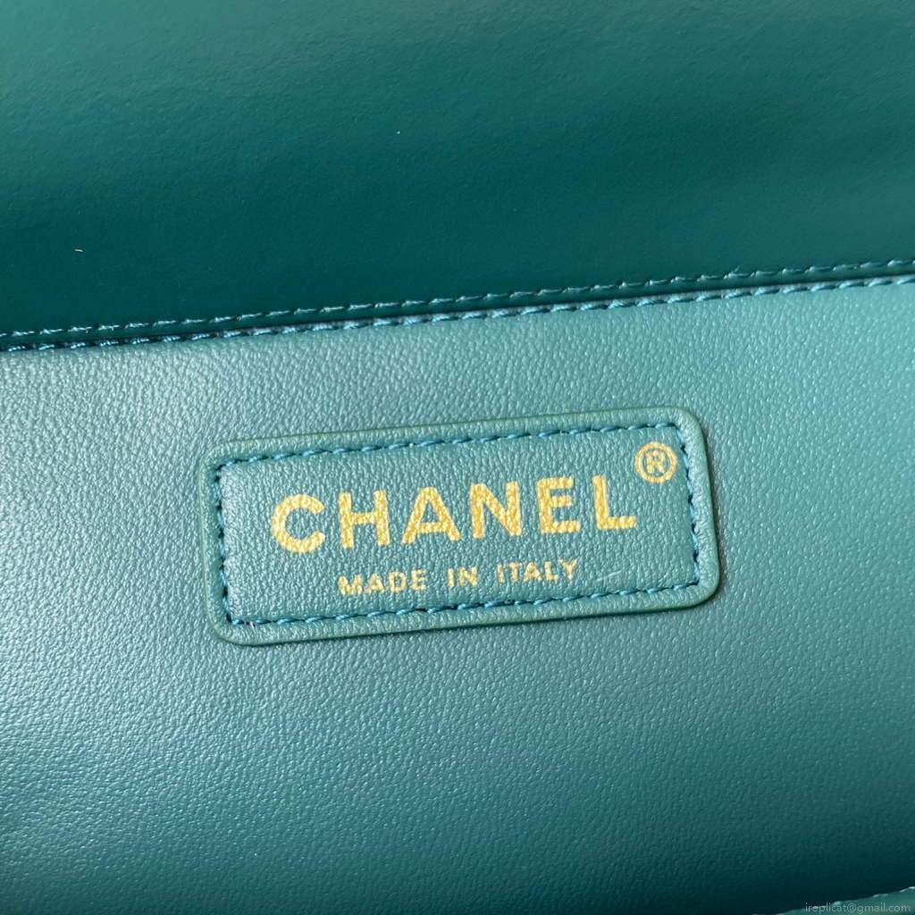 Chanel AS2649 Small Flap Bag Calfskin Green