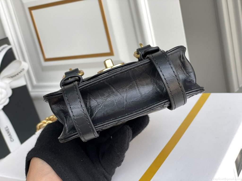 Chanel AS2695 Mini Flap Bag Calfskin Black