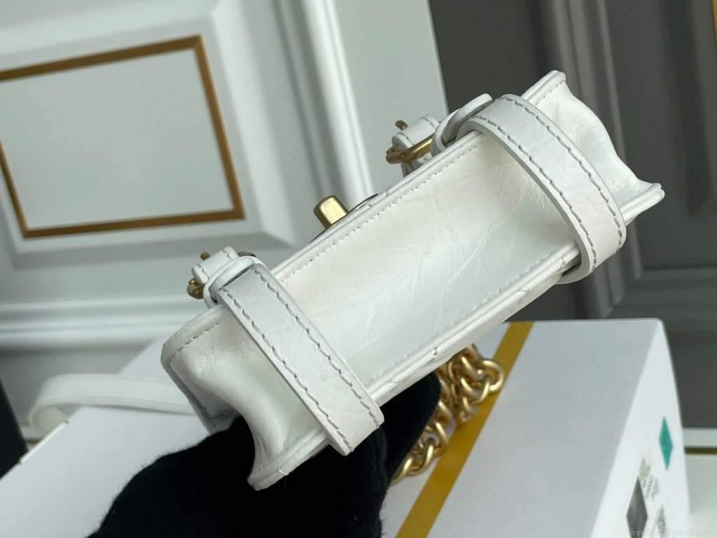Chanel AS2695 Mini Flap Bag Calfskin White