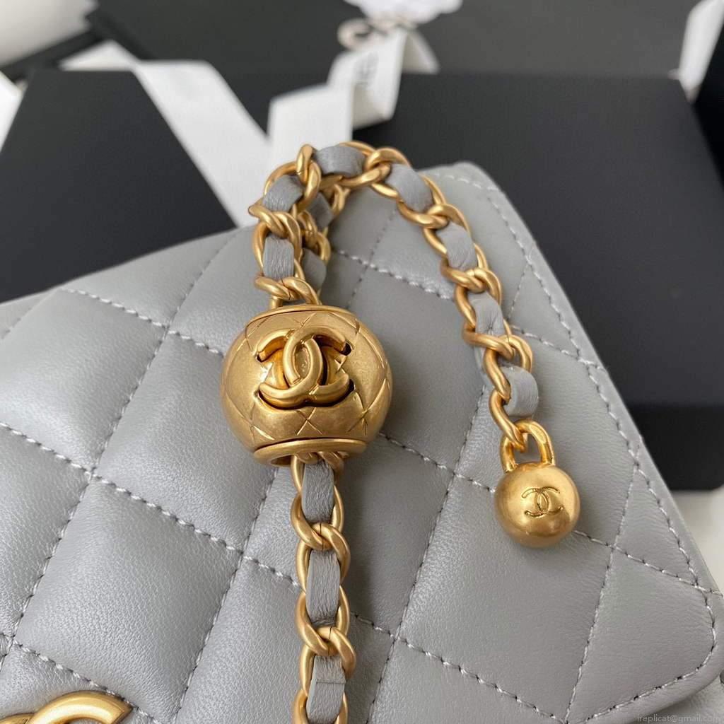 Chanel Wallet on Chain Lambskin AP1450 Grey