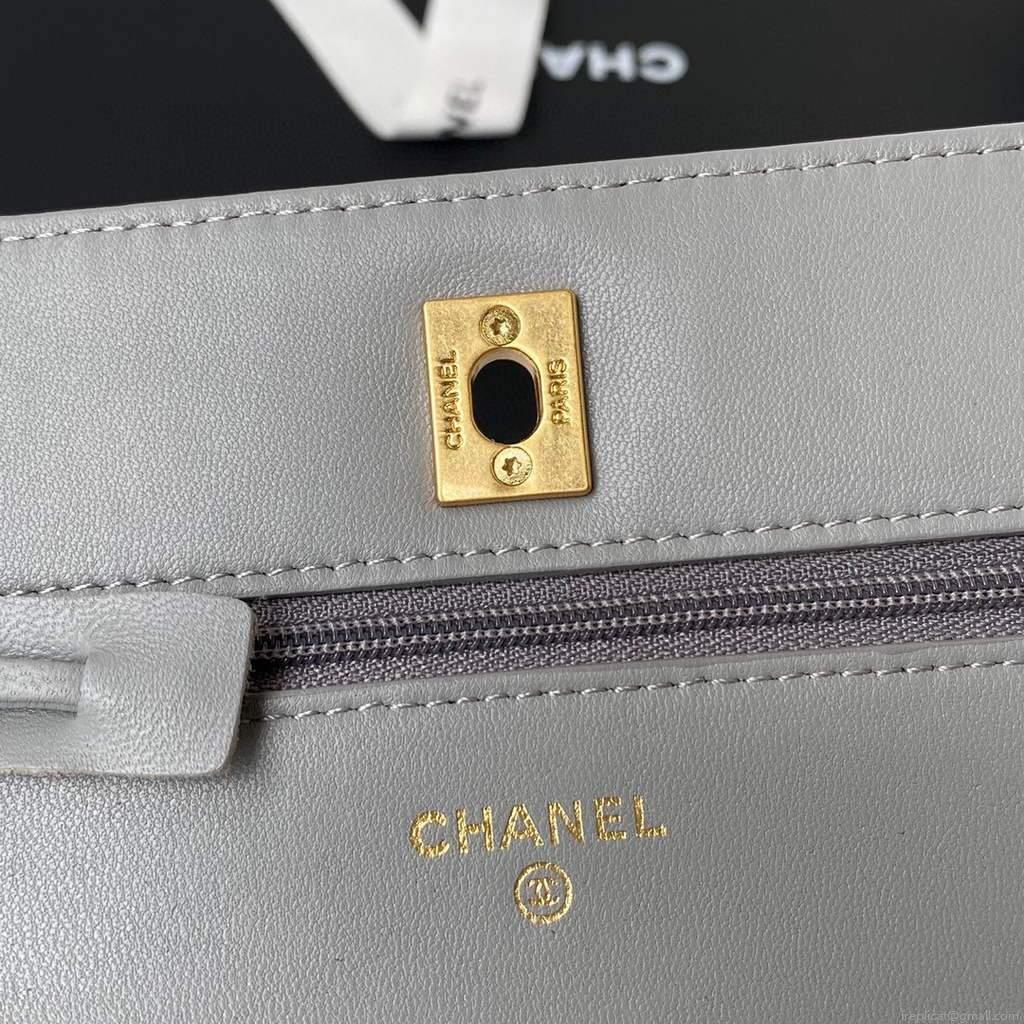 Chanel Wallet on Chain Lambskin AP1450 Grey