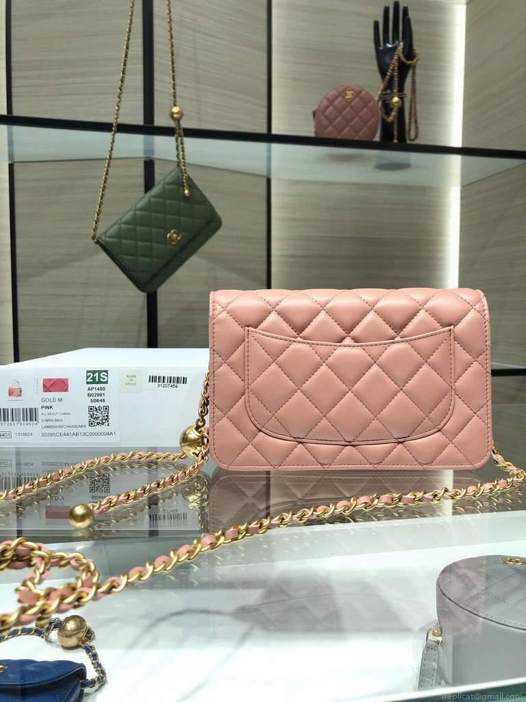 Chanel Wallet on Chain Lambskin AP1450 Pink