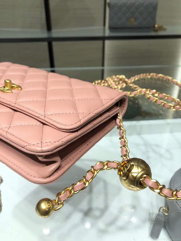 Chanel Wallet on Chain Lambskin AP1450 Pink