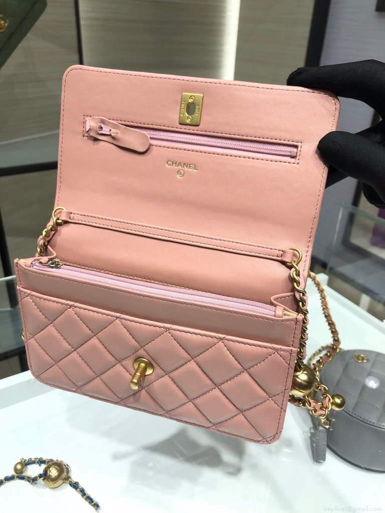 Chanel Wallet on Chain Lambskin AP1450 Pink