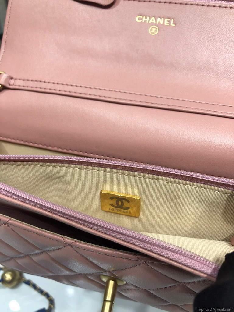 Chanel Wallet on Chain Lambskin AP1450 Pink