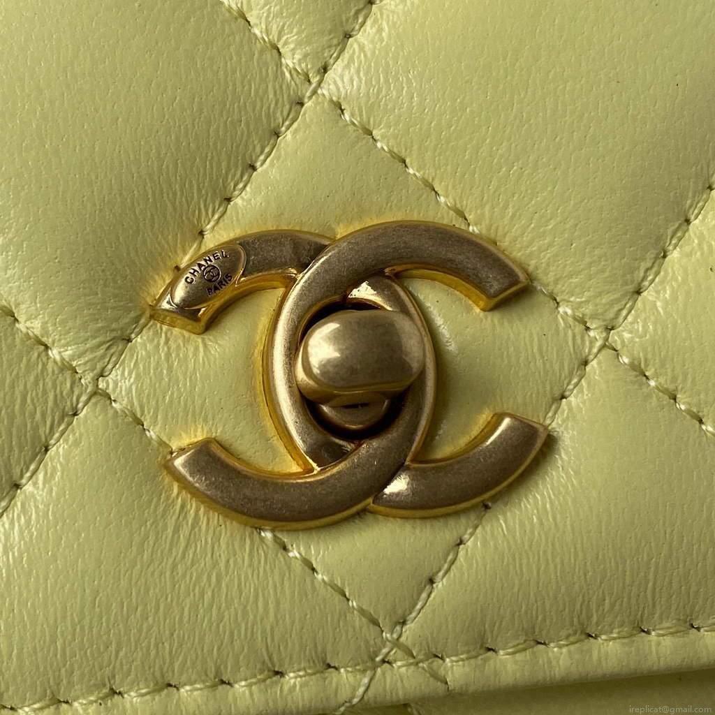 Chanel Wallet on Chain Lambskin AP1450 Yellow