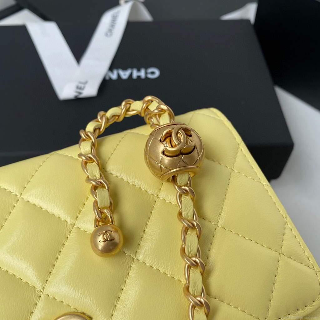 Chanel Wallet on Chain Lambskin AP1450 Yellow