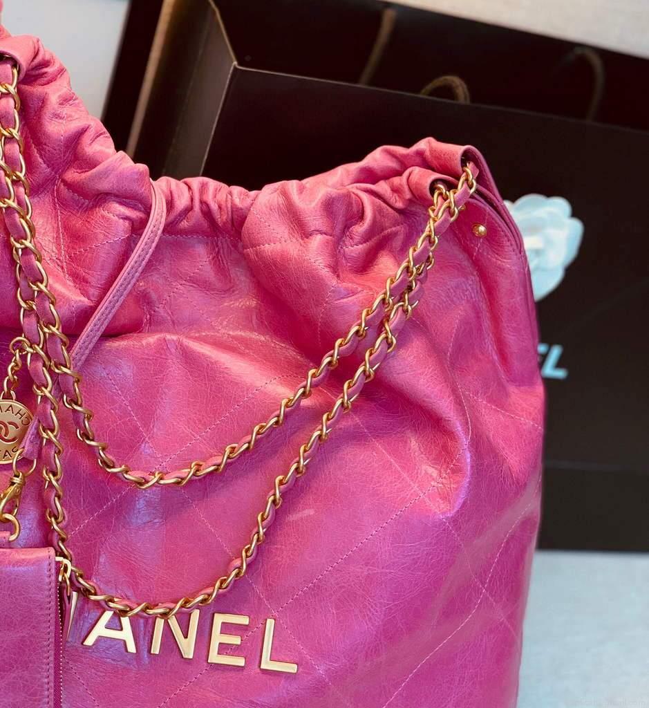 Chanel A68200 Large Chain Shopping Bag Plum