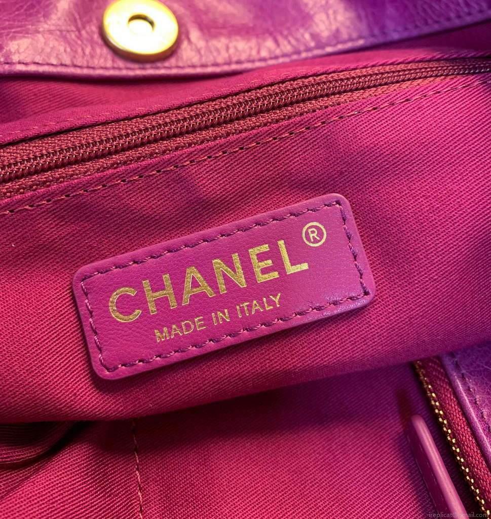 Chanel A68200 Large Chain Shopping Bag Purple