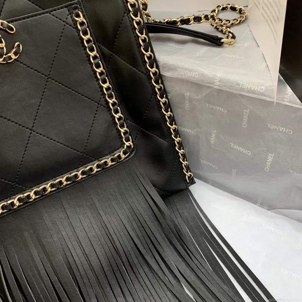 Chanel AS2956 Shopping Bag Calfskin Black