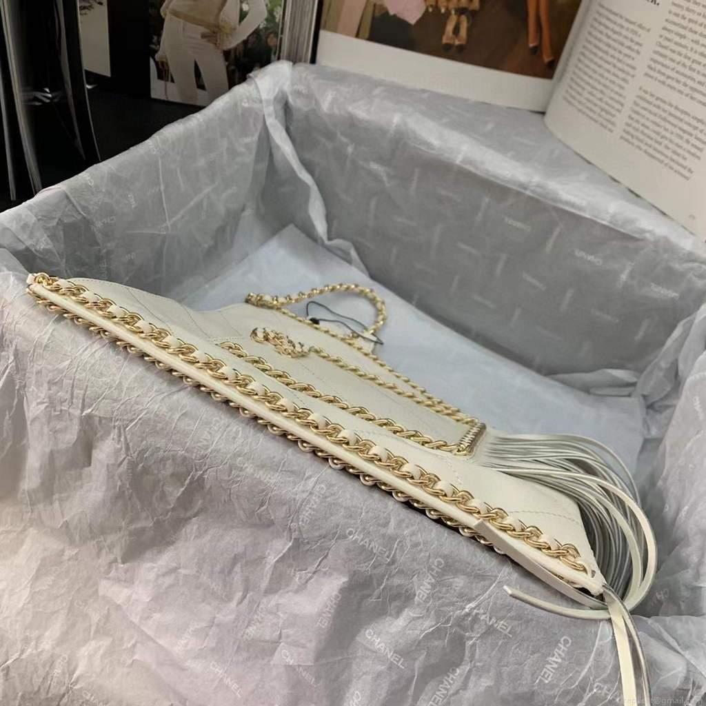 Chanel AS2956 Shopping Bag Calfskin White