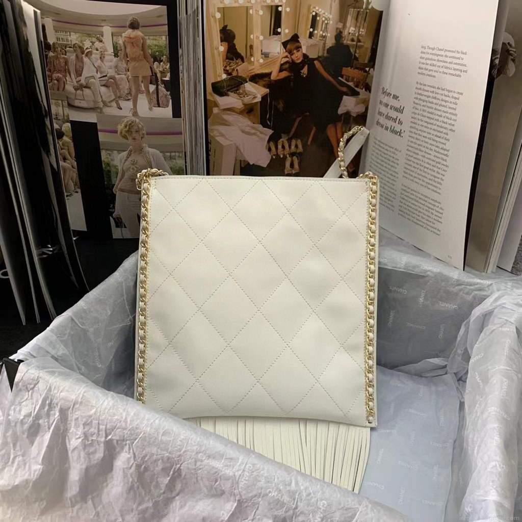 Chanel AS2956 Shopping Bag Calfskin White