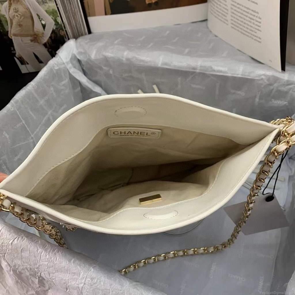Chanel AS2956 Shopping Bag Calfskin White