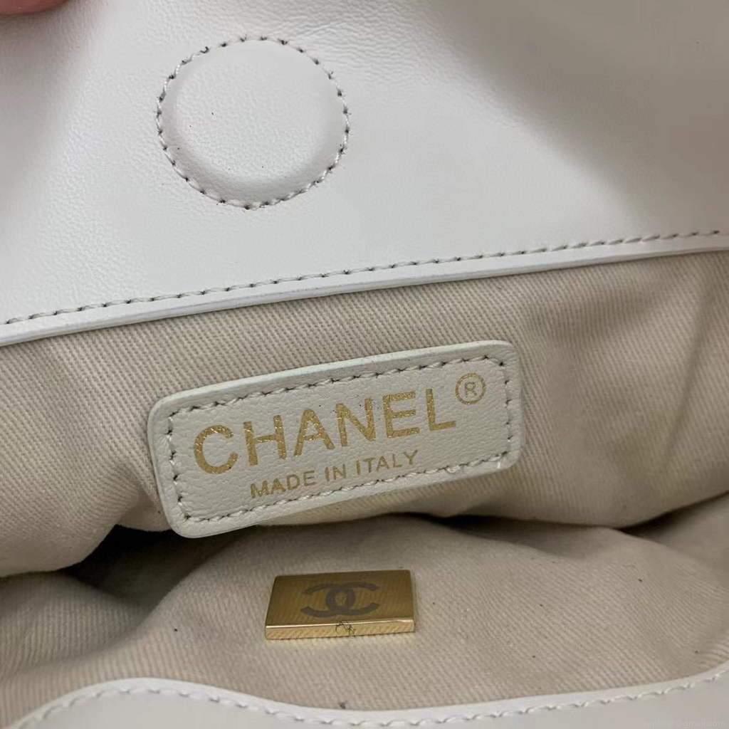 Chanel AS2956 Shopping Bag Calfskin White