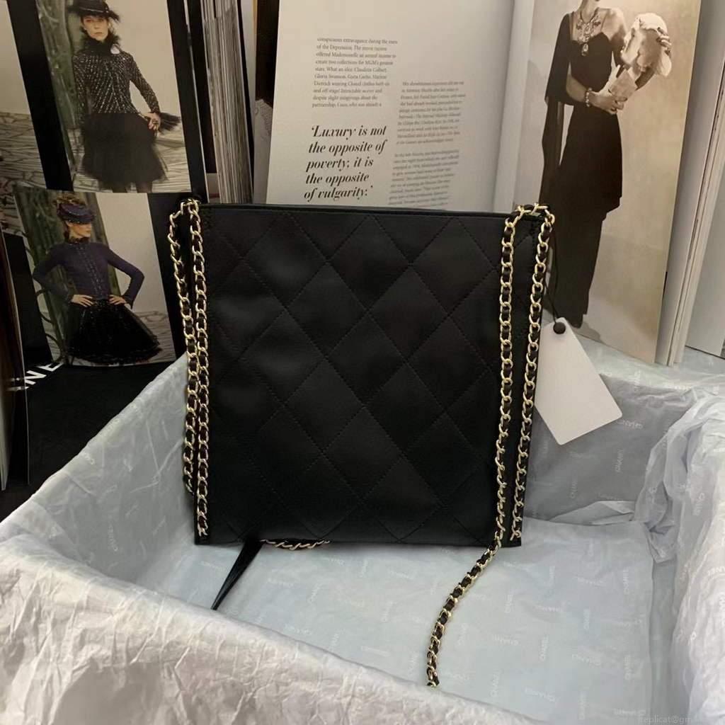 Chanel AS2973 Shopping Bag Calfskin Black