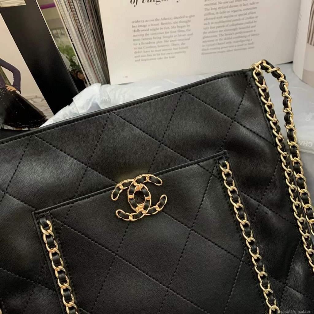 Chanel AS2973 Shopping Bag Calfskin Black
